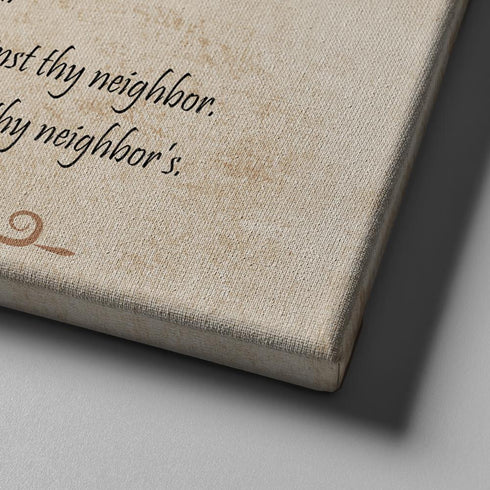 Brown Background & 10 Commandments #4 Wall Art