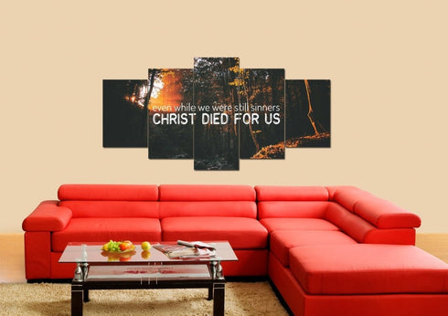 Christ died for us Wall Art Canvas Print - Christian Walls