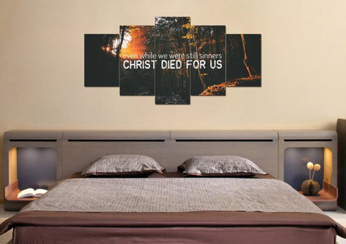 Christ died for us Wall Art Canvas Print - Christian Walls