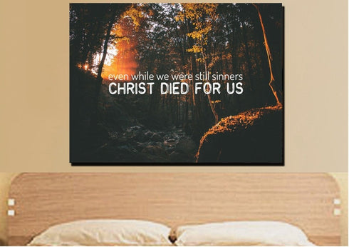 Christ died for us Wall Art Canvas Print - Christian Walls