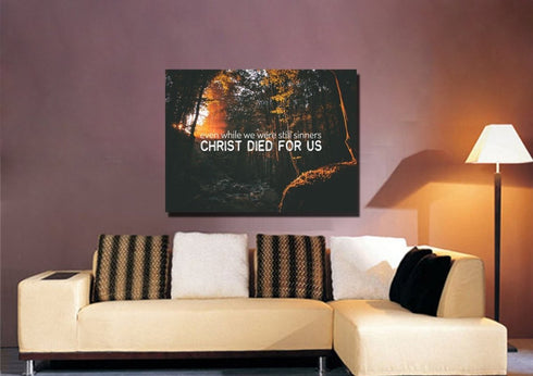 Christ died for us Wall Art Canvas Print - Christian Walls