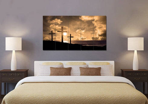 Christian Cross at Sunrise Sunset #38 Canvas