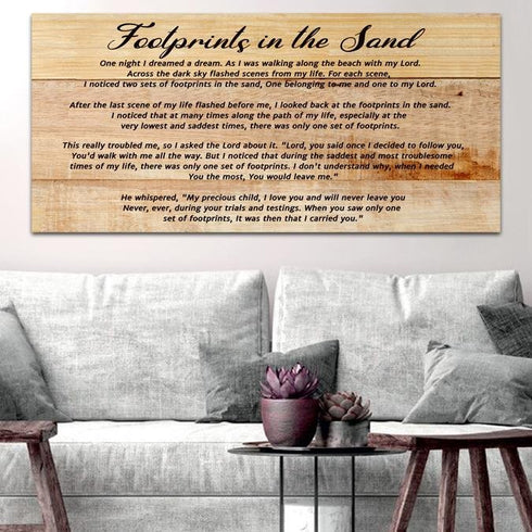 Clean Wood #15 Footprints in the Sand Sign