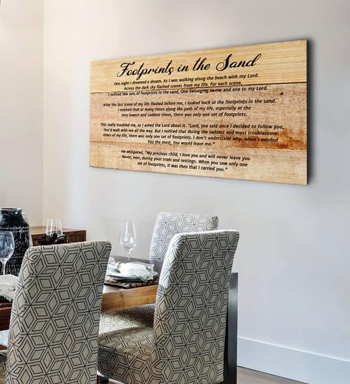 Clean Wood #15 Footprints in the Sand Sign