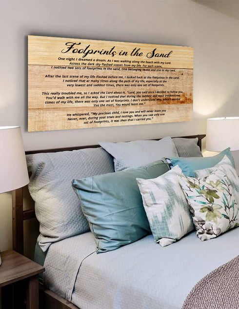 Clean Wood #15 Footprints in the Sand Sign