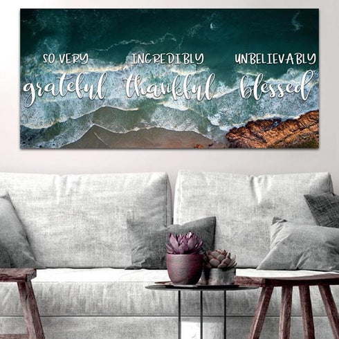 Cliffs #2 Thankful, Grateful & Blessed Wall Art