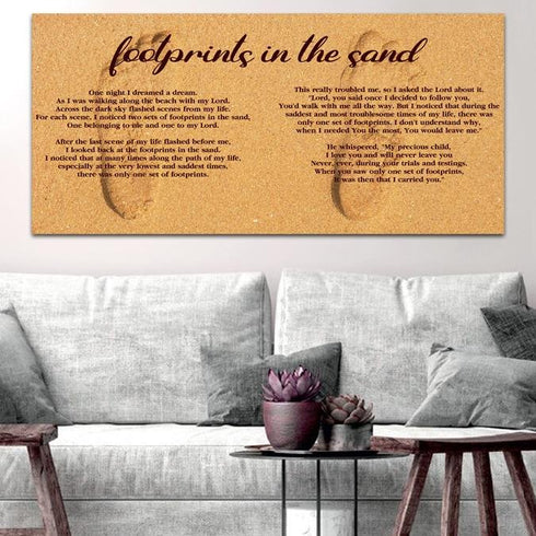 Closeup Print #7 Footprints in the Sand Wall Art & Decor