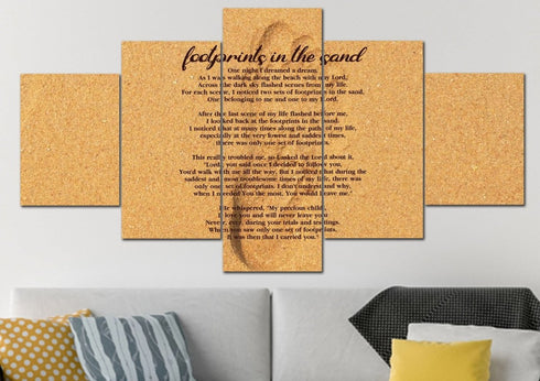 Closeup Print #7 Footprints in the Sand Wall Art & Decor