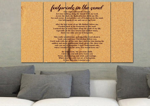 Closeup Print #7 Footprints in the Sand Wall Art & Decor