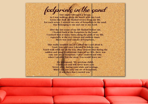 Closeup Print #7 Footprints in the Sand Wall Art & Decor