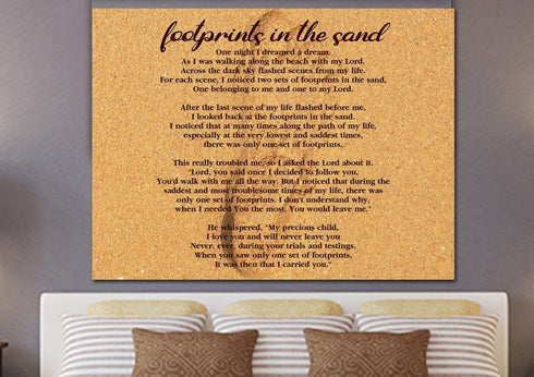 Closeup Print #7 Footprints in the Sand Wall Art & Decor