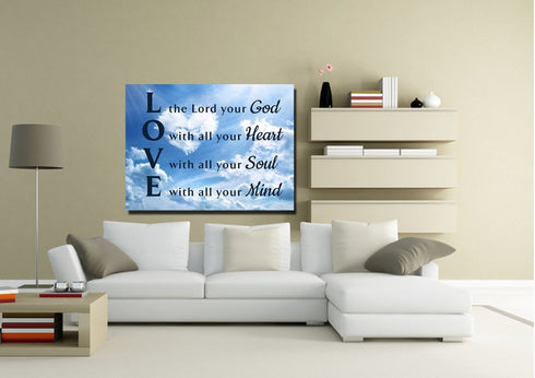 Clouds #1 Love the Lord your God Wall Art