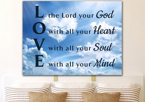 Clouds #1 Love the Lord your God Wall Art