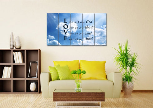 Clouds #1 Love the Lord your God Wall Art