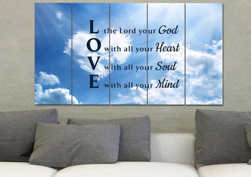 Clouds #1 Love the Lord your God Wall Art