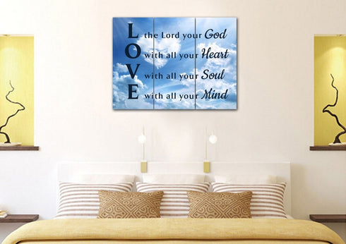 Clouds #1 Love the Lord your God Wall Art