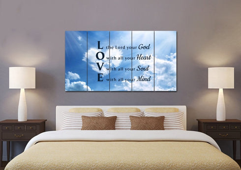 Clouds #1 Love the Lord your God Wall Art