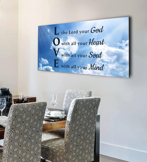 Clouds #1 Love the Lord your God Wall Art