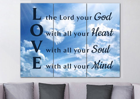 Clouds #1 Love the Lord your God Wall Art