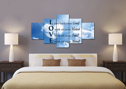 Clouds #1 Love the Lord your God Wall Art