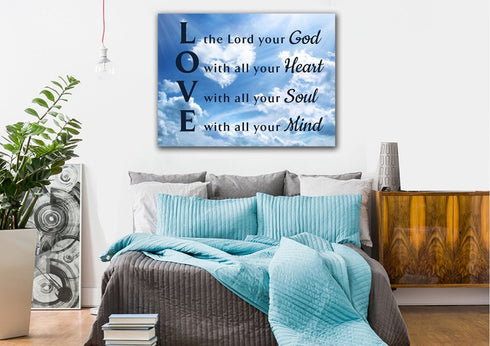Clouds #1 Love the Lord your God Wall Art