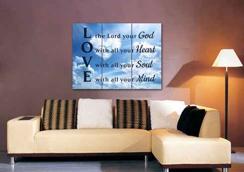 Clouds #1 Love the Lord your God Wall Art