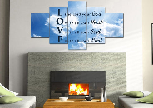 Clouds #1 Love the Lord your God Wall Art