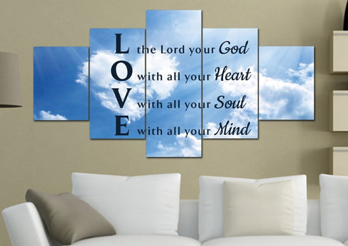 Clouds #1 Love the Lord your God Wall Art