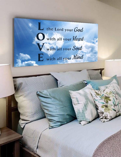 Clouds #1 Love the Lord your God Wall Art