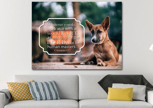 Colossians 3:23 Canvas Wall Art Print