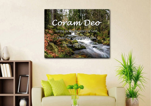 Coram Deo 'Living in the Presence of God' Wall Art Canvas Print & Decor