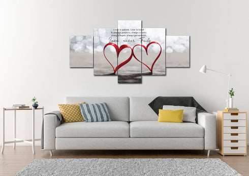 Couple Hearts #18 Love is Patient, Love is Kind Wall Art