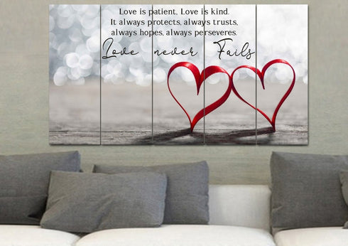 Couple Hearts #18 Love is Patient, Love is Kind Wall Art