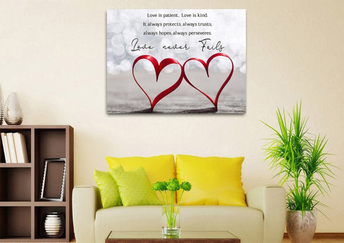 Couple Hearts #18 Love is Patient, Love is Kind Wall Art