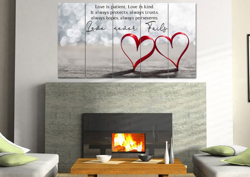 Couple Hearts #18 Love is Patient, Love is Kind Wall Art