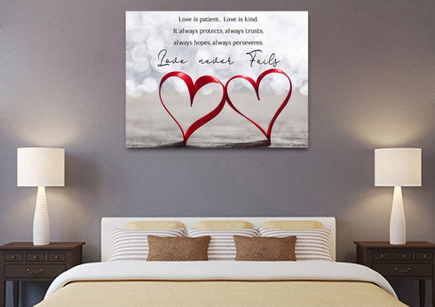 Couple Hearts #18 Love is Patient, Love is Kind Wall Art
