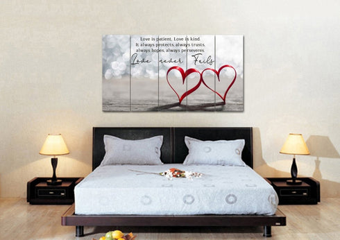 Couple Hearts #18 Love is Patient, Love is Kind Wall Art