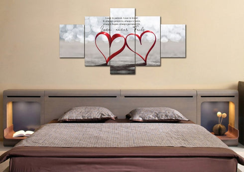 Couple Hearts #18 Love is Patient, Love is Kind Wall Art