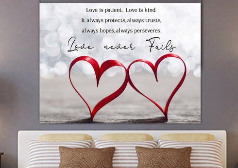 Couple Hearts #18 Love is Patient, Love is Kind Wall Art