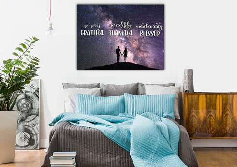 Couple Stars #9 Thankful, Grateful & Blessed Wall Art