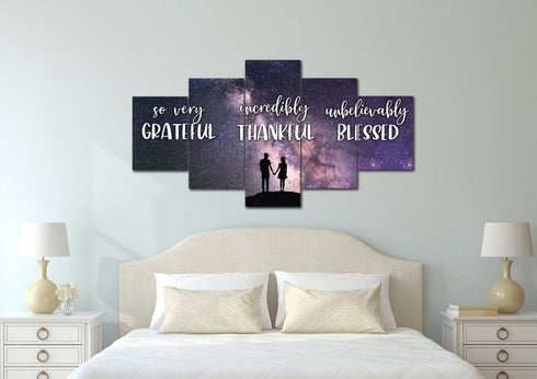 Couple Stars #9 Thankful, Grateful & Blessed Wall Art