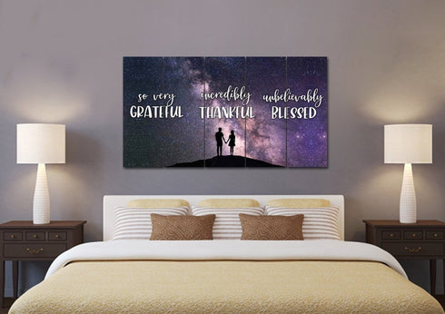 Couple Stars #9 Thankful, Grateful & Blessed Wall Art