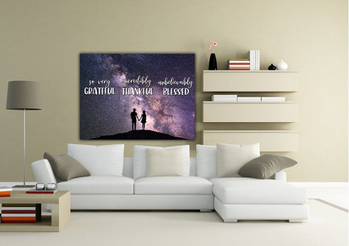 Couple Stars #9 Thankful, Grateful & Blessed Wall Art