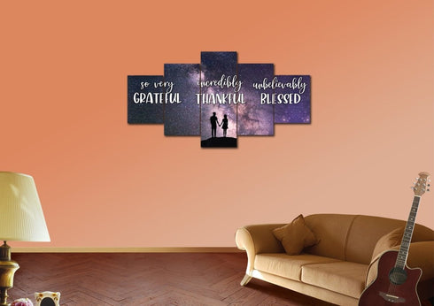 Couple Stars #9 Thankful, Grateful & Blessed Wall Art