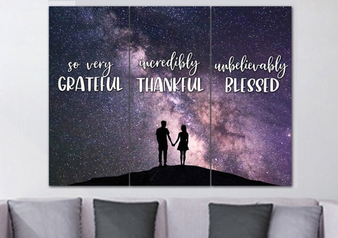 Couple Stars #9 Thankful, Grateful & Blessed Wall Art
