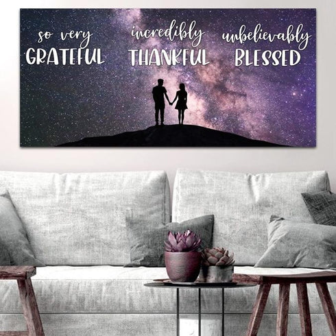 Couple Stars #9 Thankful, Grateful & Blessed Wall Art
