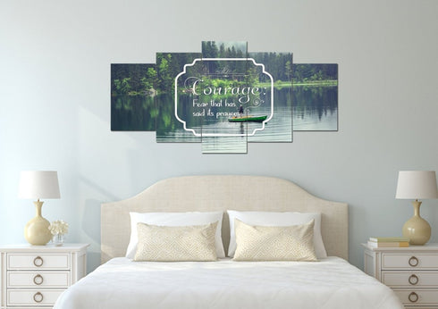 Courage Fear that has said its Prayers Wall Art Canvas Print