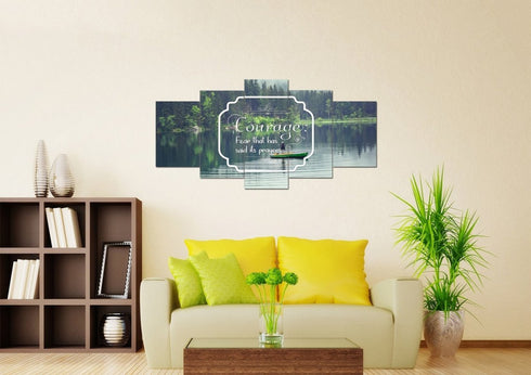 Courage Fear that has said its Prayers Wall Art Canvas Print