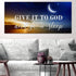 Crescent Moon #5 Give it to God and Go to Sleep Sign, Wall Art & Decor