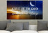 Crescent Moon #5 Give it to God and Go to Sleep Sign, Wall Art & Decor